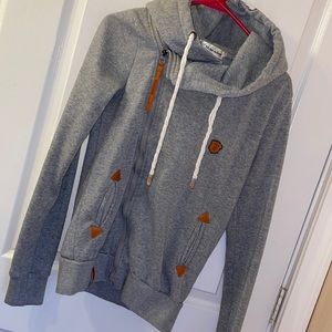 Women’s Grey Zip-Up Sweater
